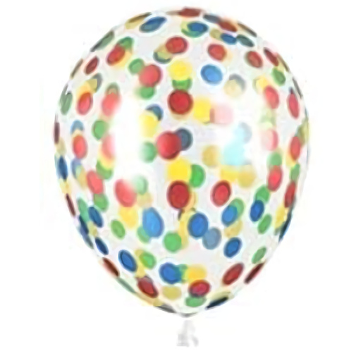 12 inch Balloons - Confetti Filled (Packet of 8)